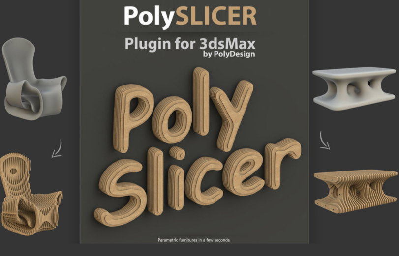 3DS MAX模型一键程序化切割插件 PolySlicer V1.01 for 3ds max 2016-2023