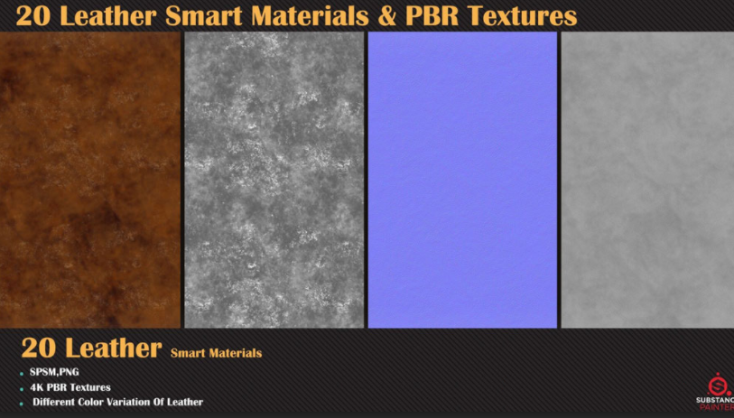 20 种皮革智能材料贴图